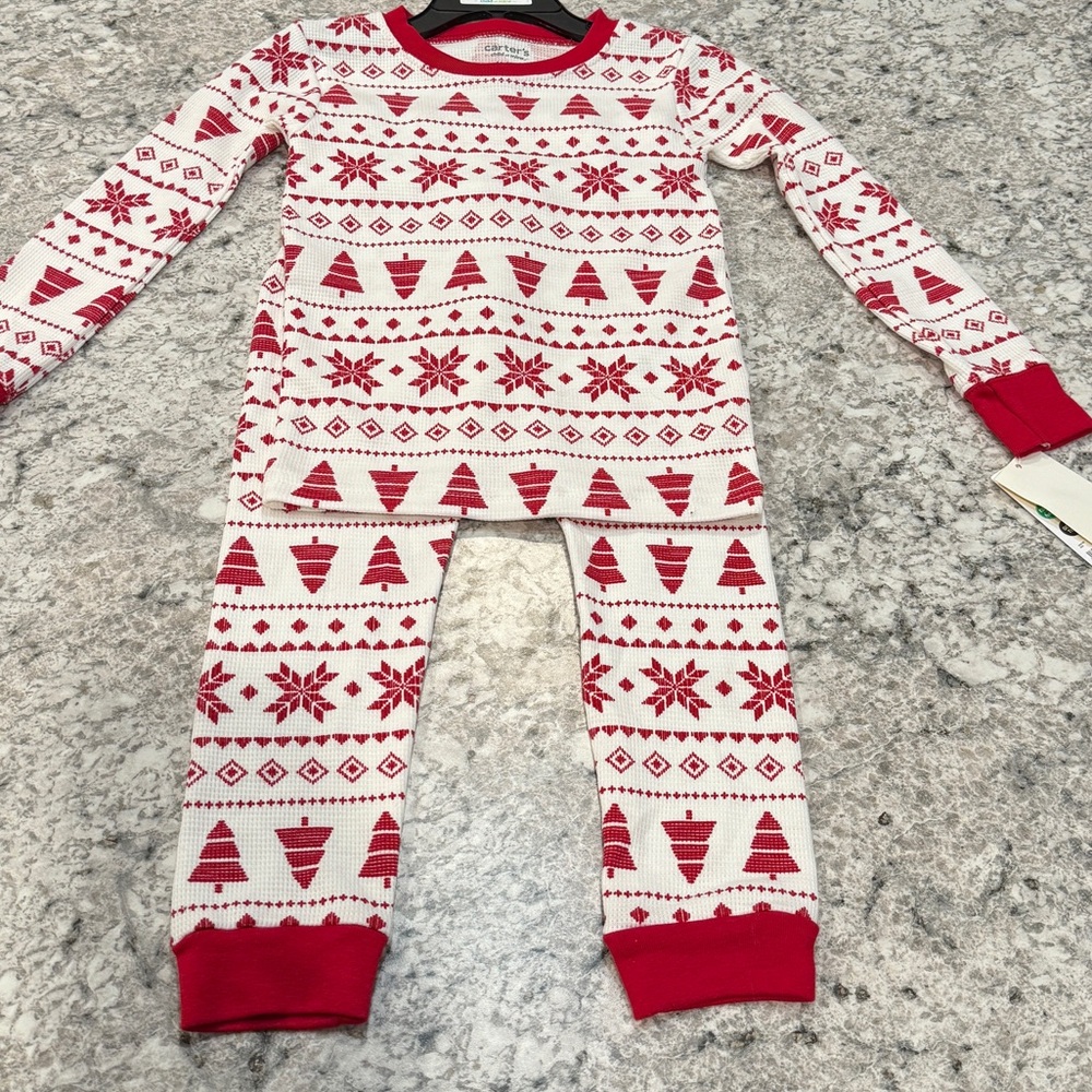 NWT Carter’s 4T Pajama Set Pants and Long Sleeve Holidays Christmas Festive
